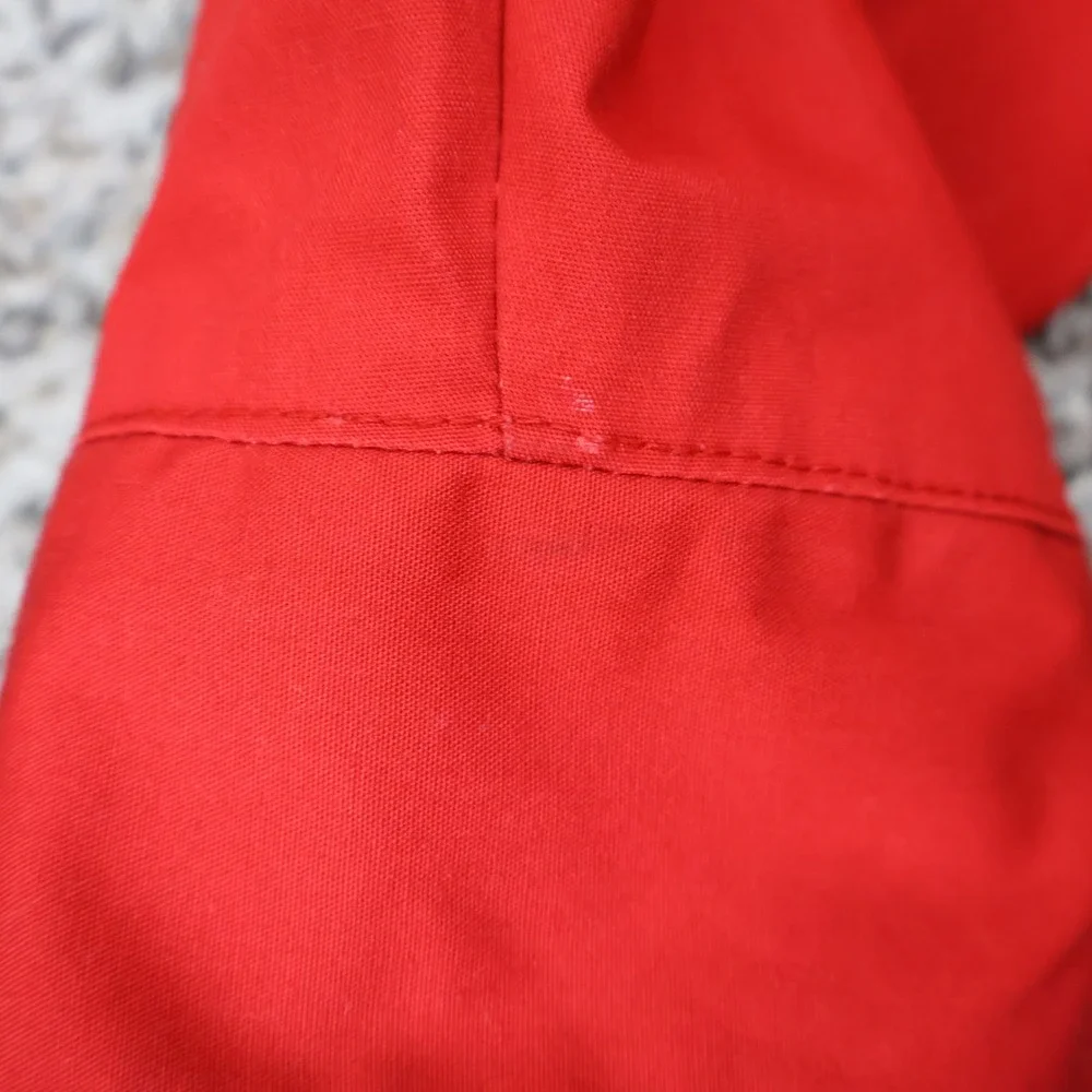 Vintage Case IH Harrington Jacket L Workwear Agriculture Farm Red Poly Cotton‎
